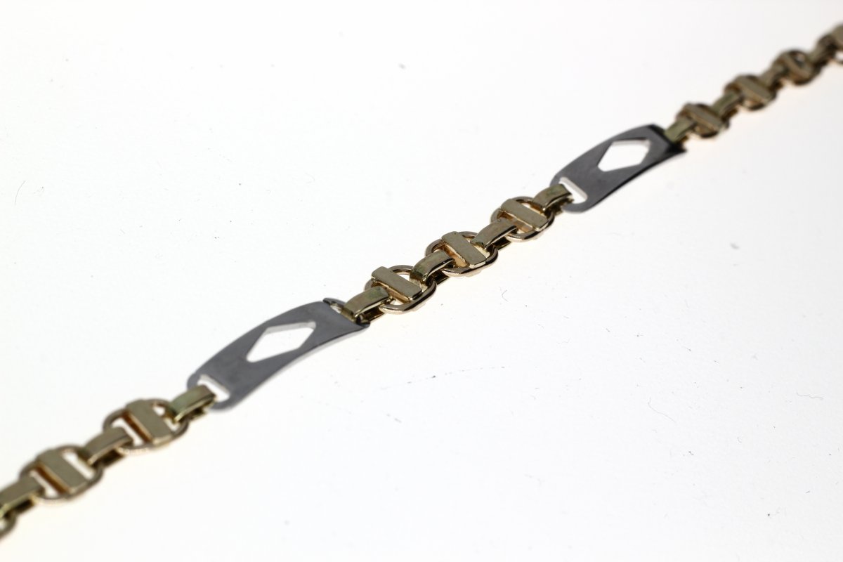 Bi-Color Gold Kingsly Link Bracelet